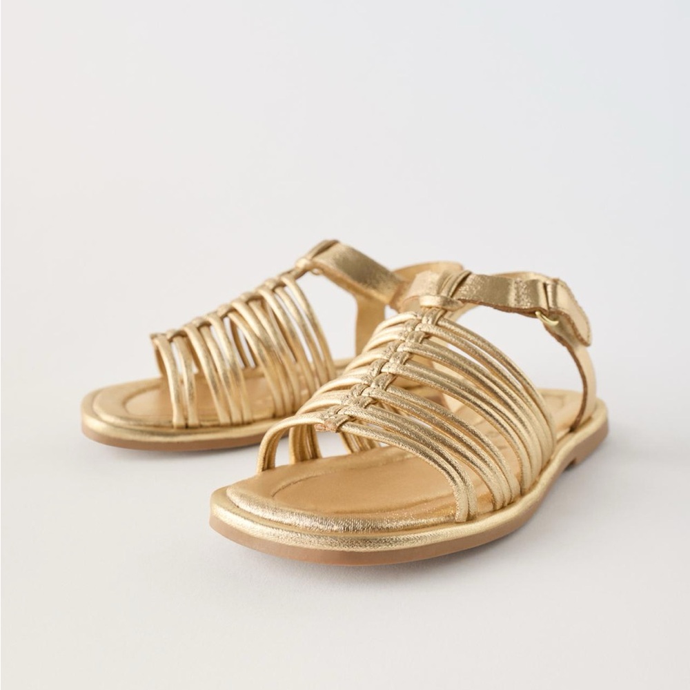 Metallic sandals